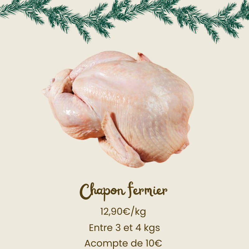 Chapon fermier - Pré-commande