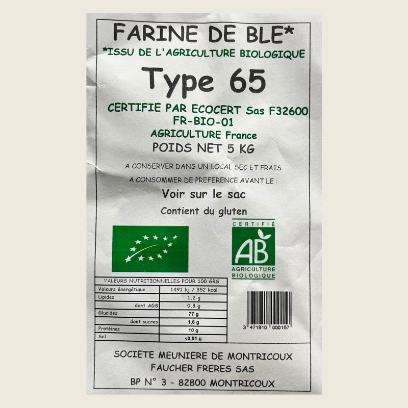 Farine de blé T65 BIO - 5kg