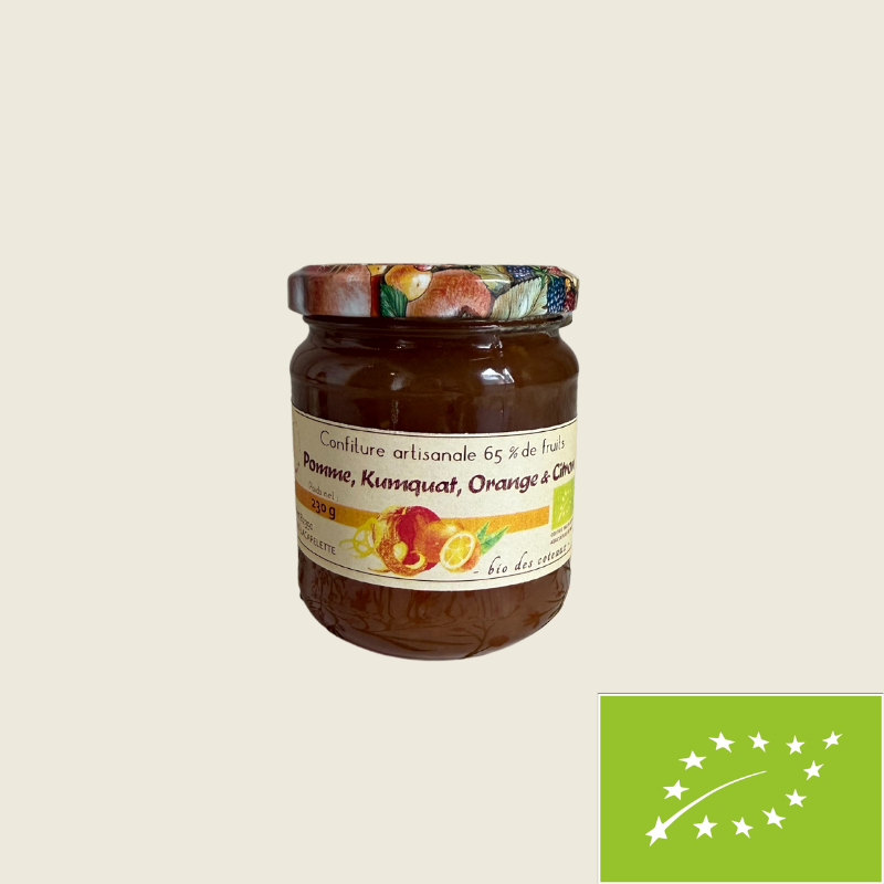 Confiture de Pomme, Kumquat, Orange et Citron - 230g