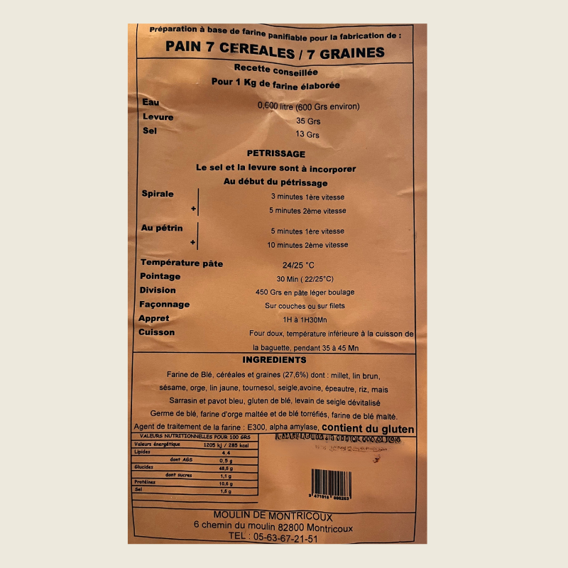 Farine 7 graines 7 céréales- 5kg