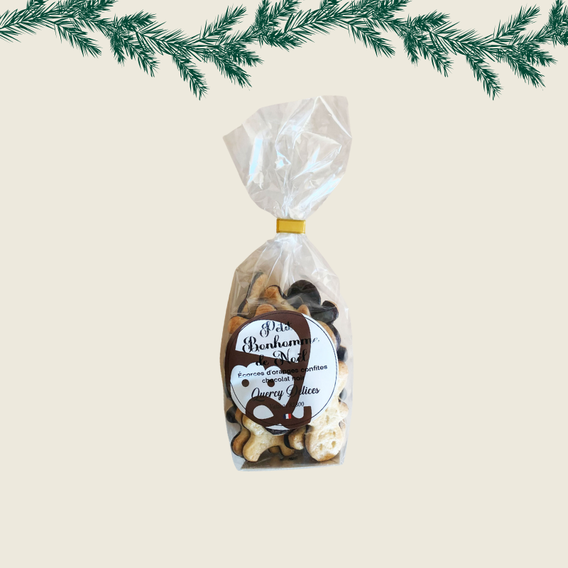 Sablés de Noël - Écorces d'oranges / chocolat noir