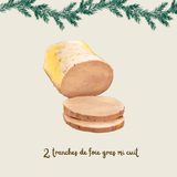 Foie gras mi cuit - 2 tranches - 100g