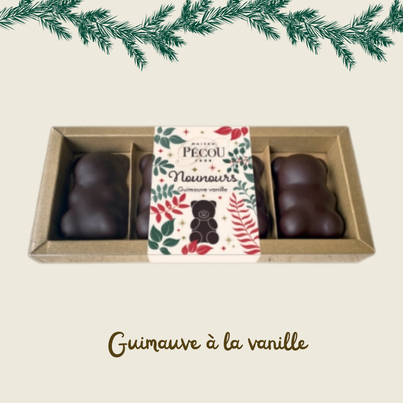 Nounours guimauve - Chocolat noir